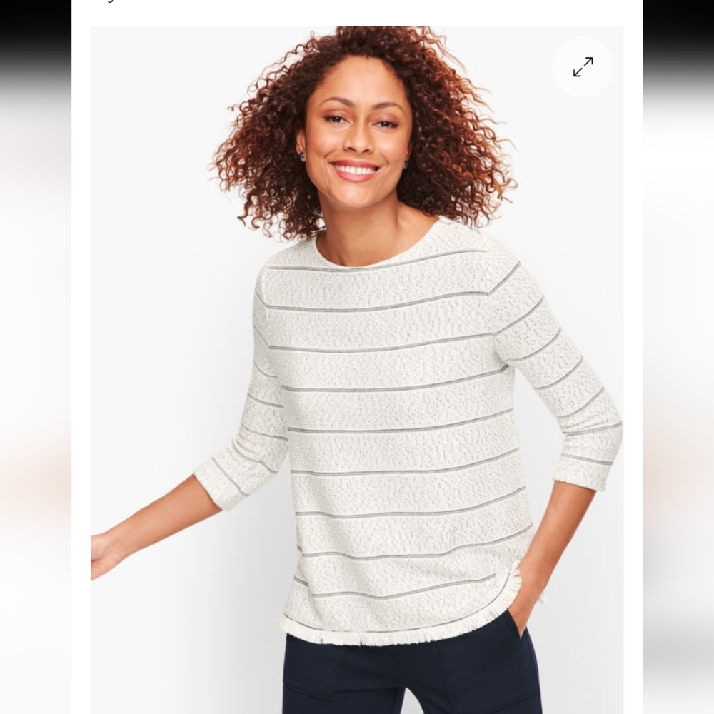 Talbots Women's Fringe Top, Large